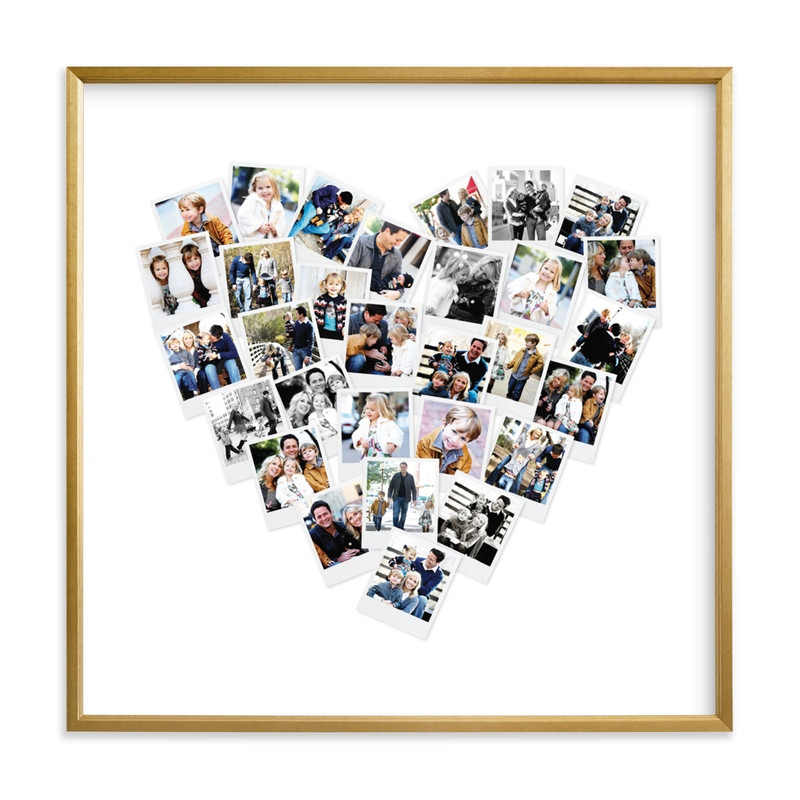 "Heart Snapshot Mix® Photo Art" - Custom Photo Art Print by Minted. | Minted