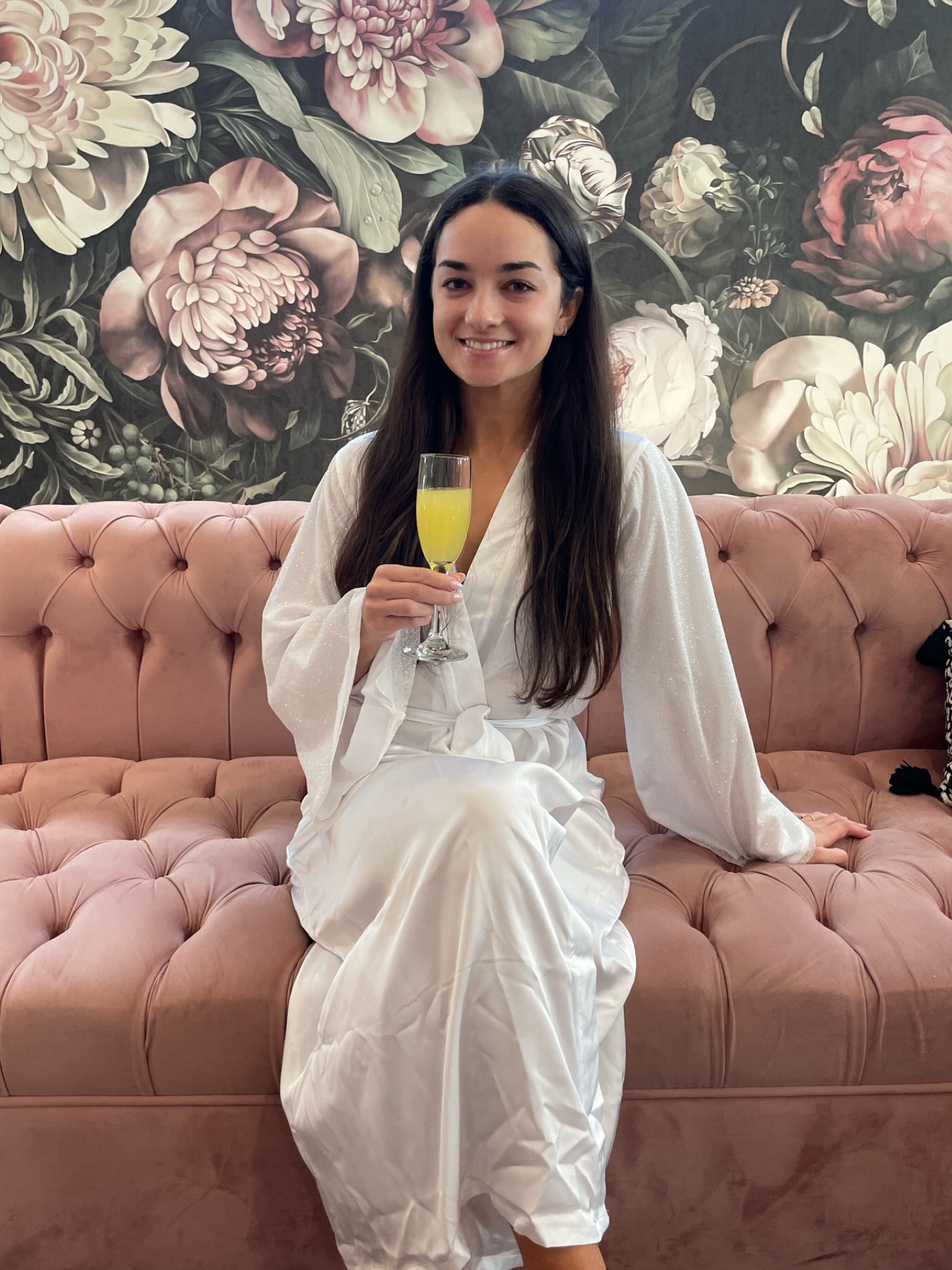 my getting ready robe for the day of the wedding 🤍 since we got married on NYE I wanted to incorporate glitter every chance I got so the sleeves on this were perfect. the robe wasn’t see through & love that it was long! 

#LTKSeasonal #LTKGiftGuide #LTKwedding