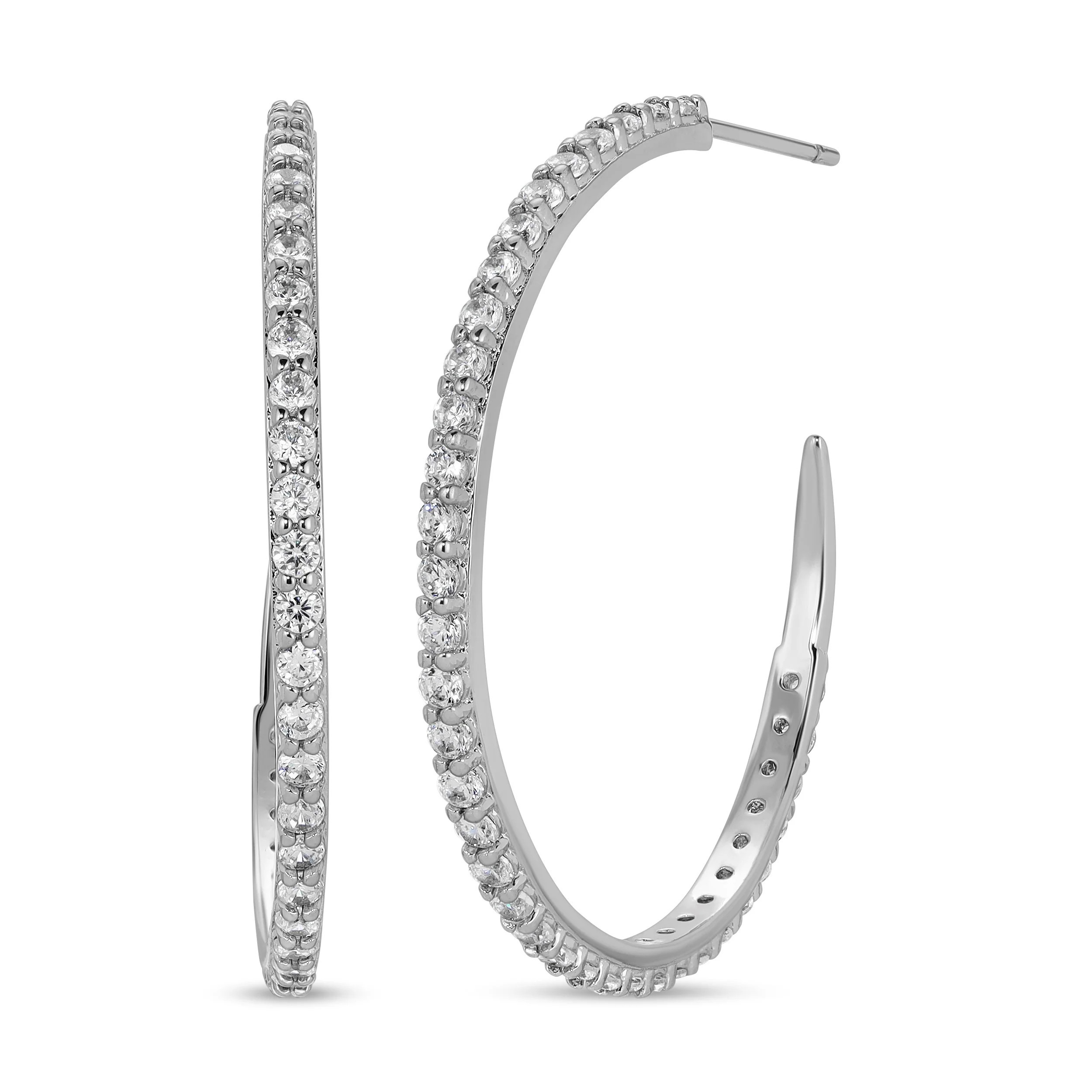 Silver Shimmer Hoops | Meghan Bo Designs