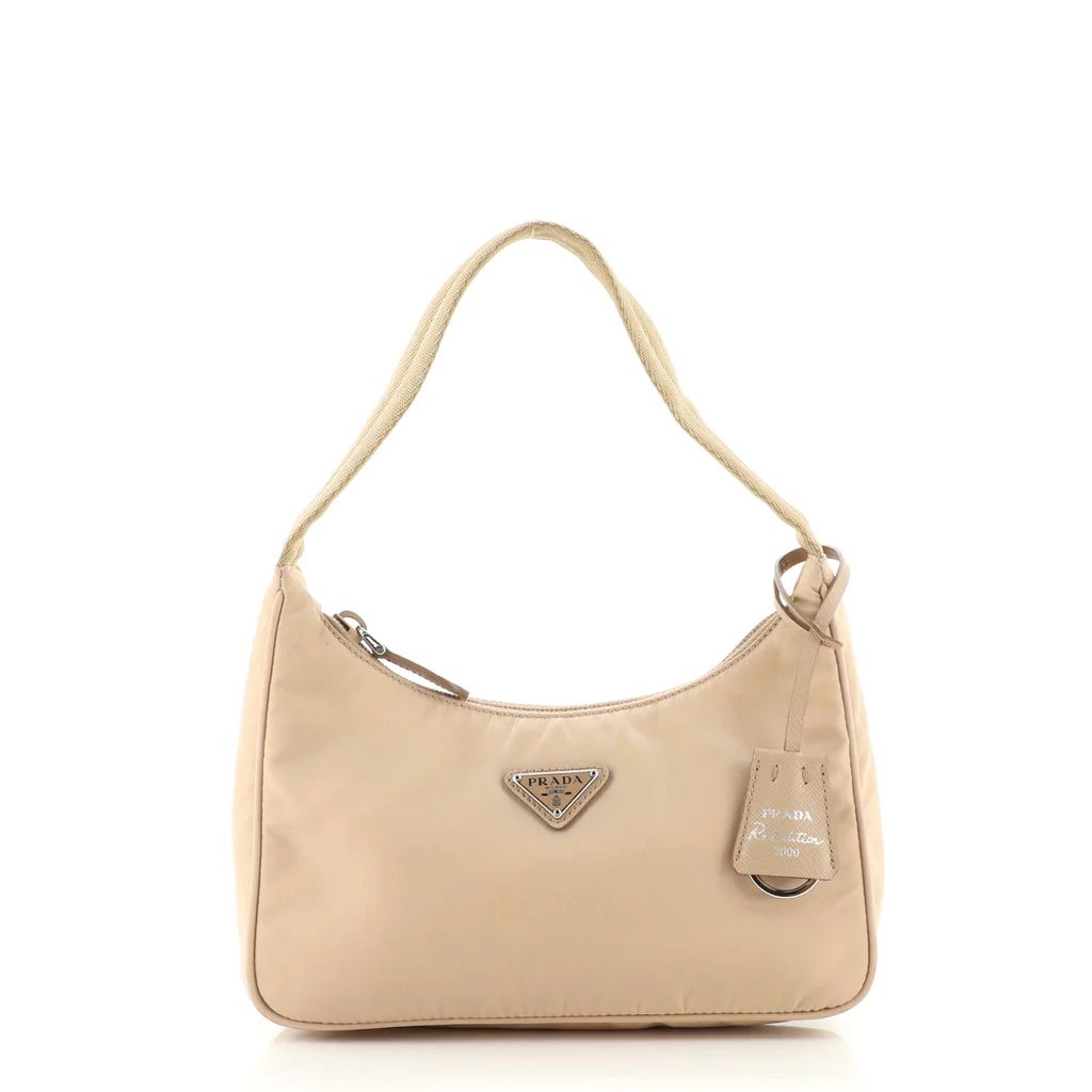 Prada Re-Edition 2000 Hobo Tessuto Mini Neutral 1179261 | Rebag