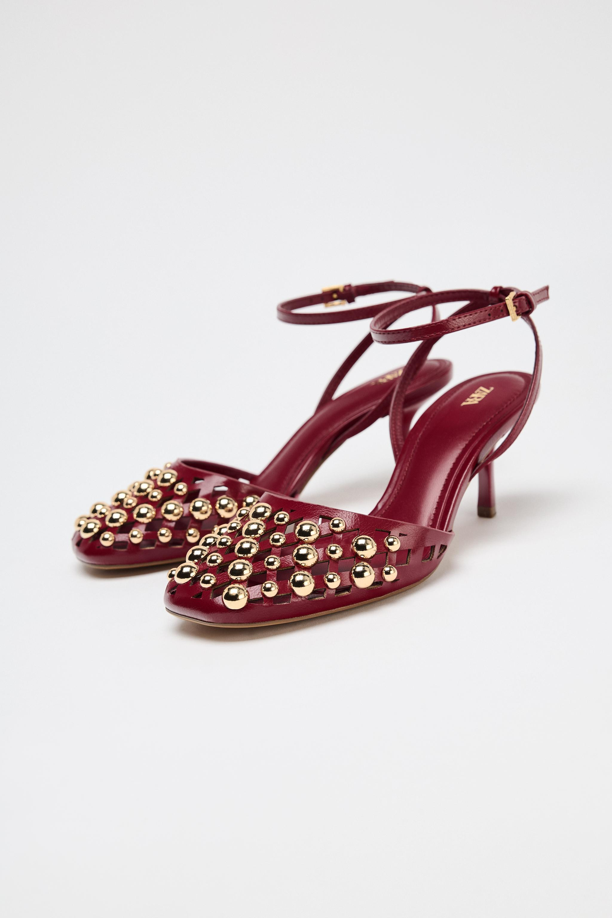 STUDDED SLINGBACK HEELS | Zara US