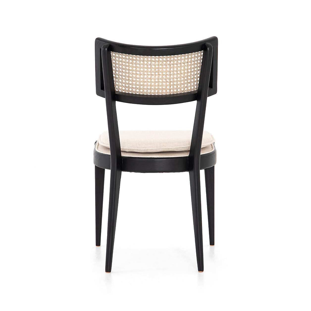 Libby Black Wood and Natural Cane Dining Chair + Reviews | Crate & Barrel | Crate & Barrel