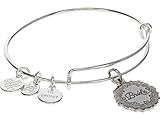 Alex and Ani Bridal Expandable Bangle for Women, Bride Charm, Shiny Silver Finish, 2 to 3.5 in | Amazon (US)