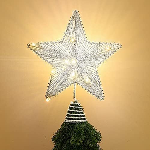 Roylvan Star Tree Topper, Glitter Christmas Star Tree Top Light, Battery Powered Decorative Treet... | Amazon (US)