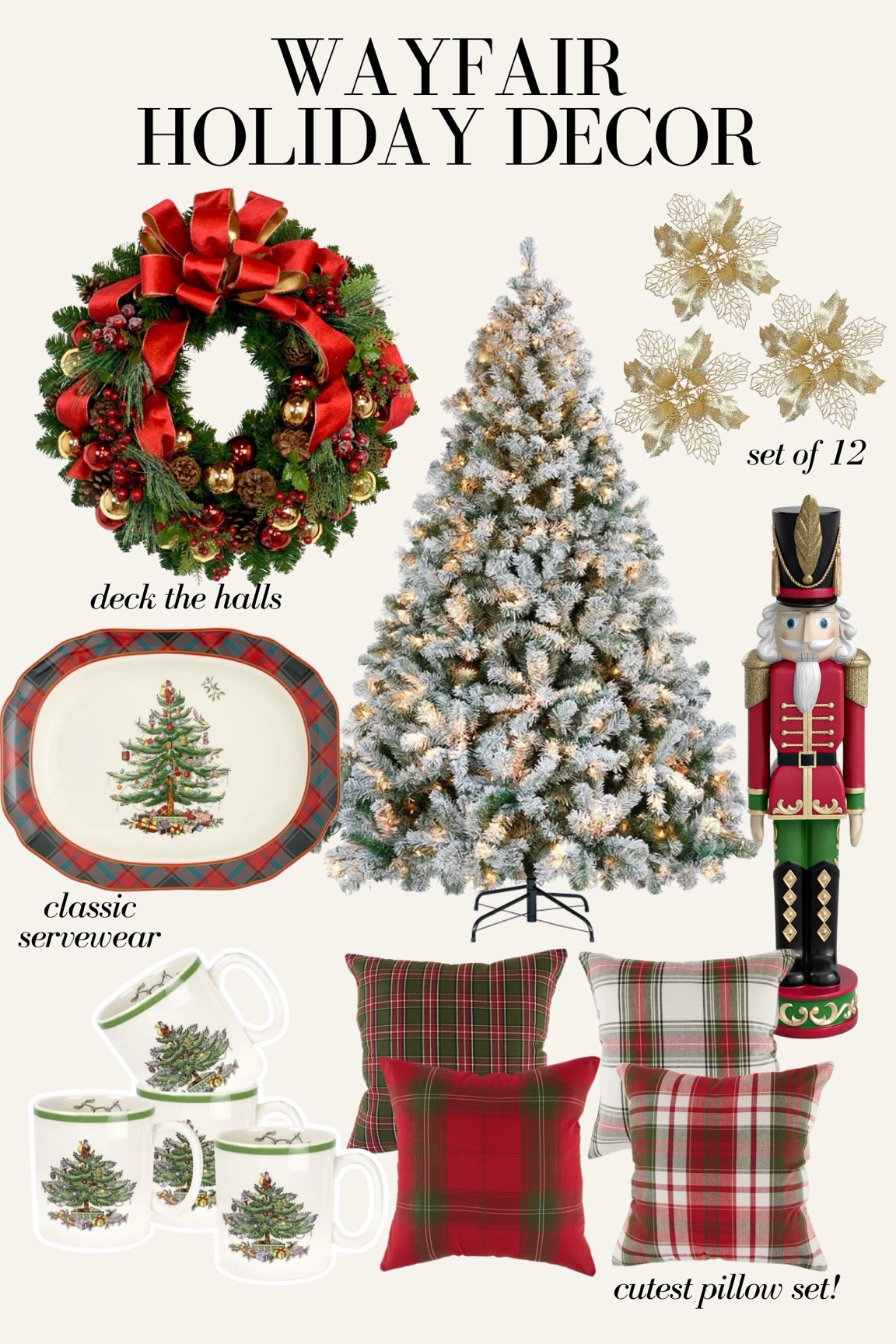 @wayfair affordable holiday decor!

Holiday decor, Christmas decor, faux Christmas tree, flocked Christmas tree, holiday decor, nutcracker, wreath, Christmas party essentials, holiday party decor 

#onlyatwayfair #wayfair #wayfairpartner #paidlink

#LTKSeasonal #LTKHome #LTKHoliday