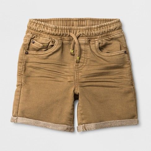 Toddler Boys' Pull-On Jean Shorts - Cat & Jack™ Khaki | Target