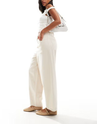 Miss Selfridge barrel leg jean in light ecru wash | ASOS (Global)