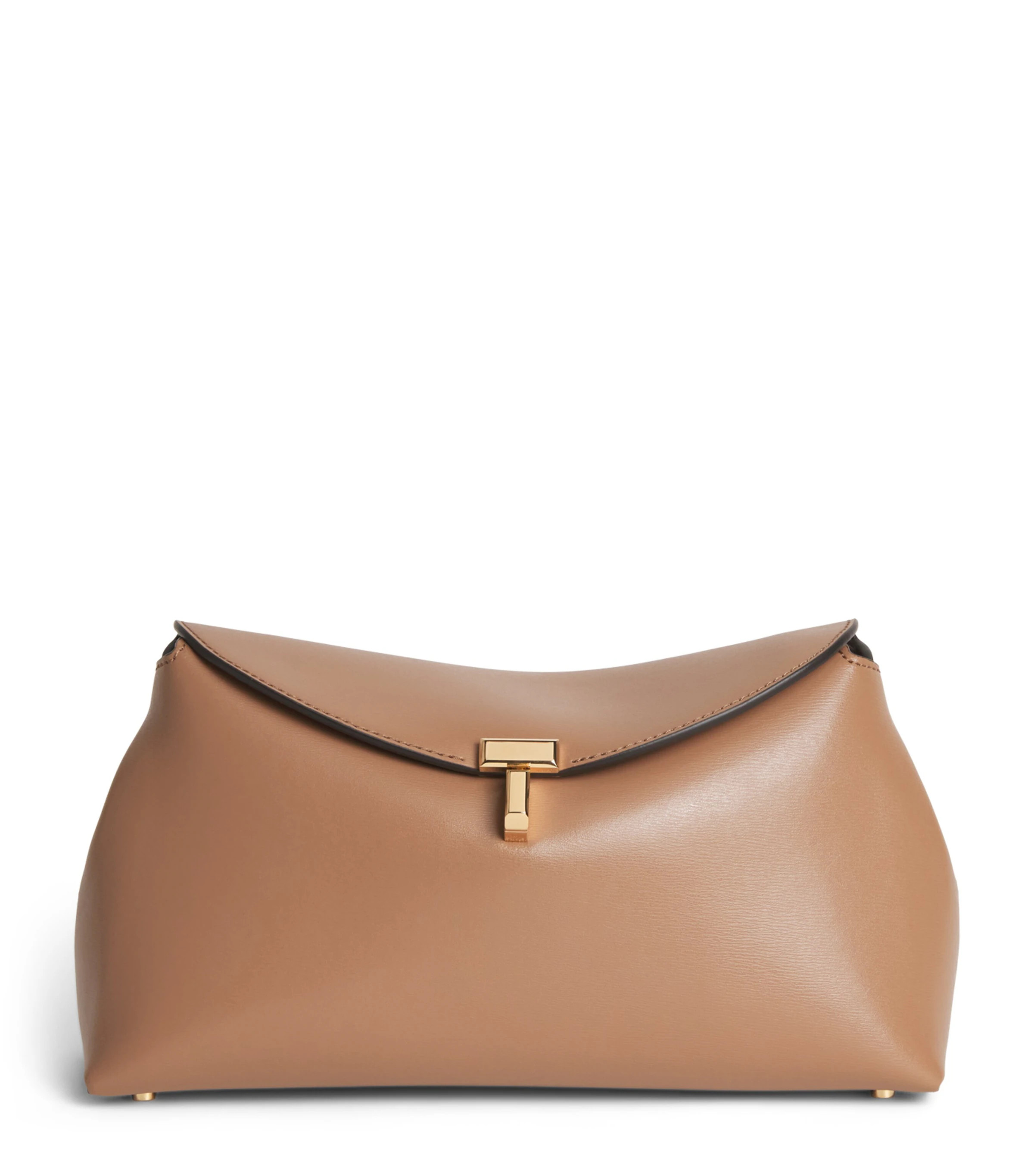 Leather T-Lock Clutch Bag | Harrods UK