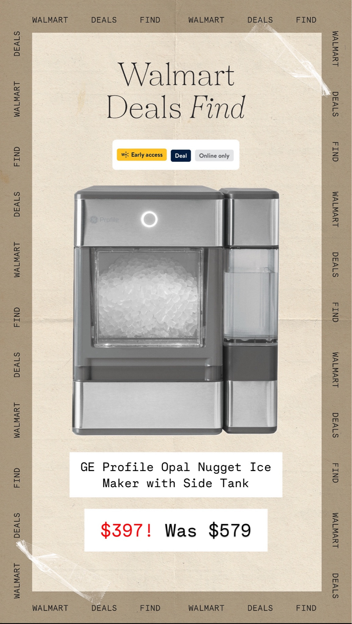 Great deal on the GE profile ice maker! #walmartfind #walmartdeals