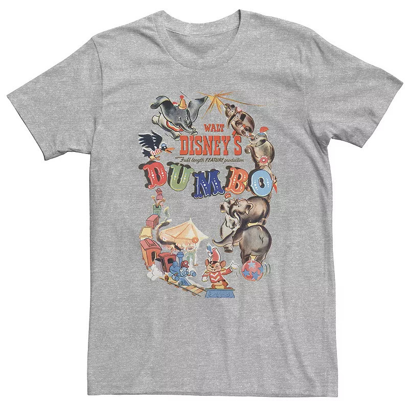 Big & Tall Disney Dumbo Vintage Movie Poster Tee, Men's, Size: 3XL, Athletic Grey | Kohl's