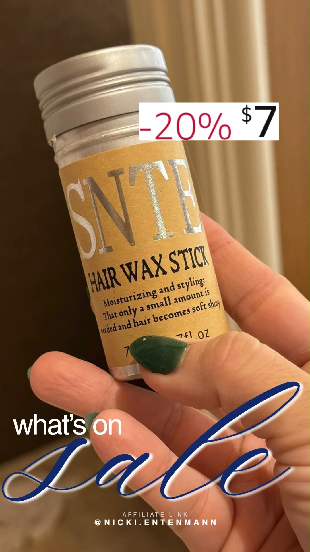 Samnyte Hair Wax Stick with nourishing pomade and gel tamer keeps flyaways sleek while adding shine. A versatile styling essential that makes polished looks simple and effortless every day 💇‍♀️✨🌟  

#Samnyte #HairWaxStick #FlyawayTamer #SlickStick #PomadeCare #HairStyling #ShinyHair #WomenBeauty #AmazonFinds #BeautyTools 

 #LTKSaleAlert #LTKTravel #LTKBaby