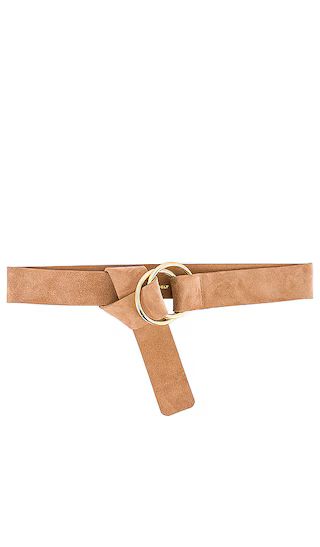 Tumble Suede Belt in Sand & Gold | Revolve Clothing (Global)