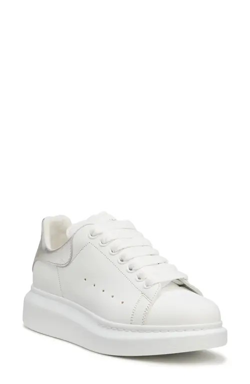 McQueen Oversized Sneaker in White/Silver at Nordstrom, Size 8.5Us | Nordstrom