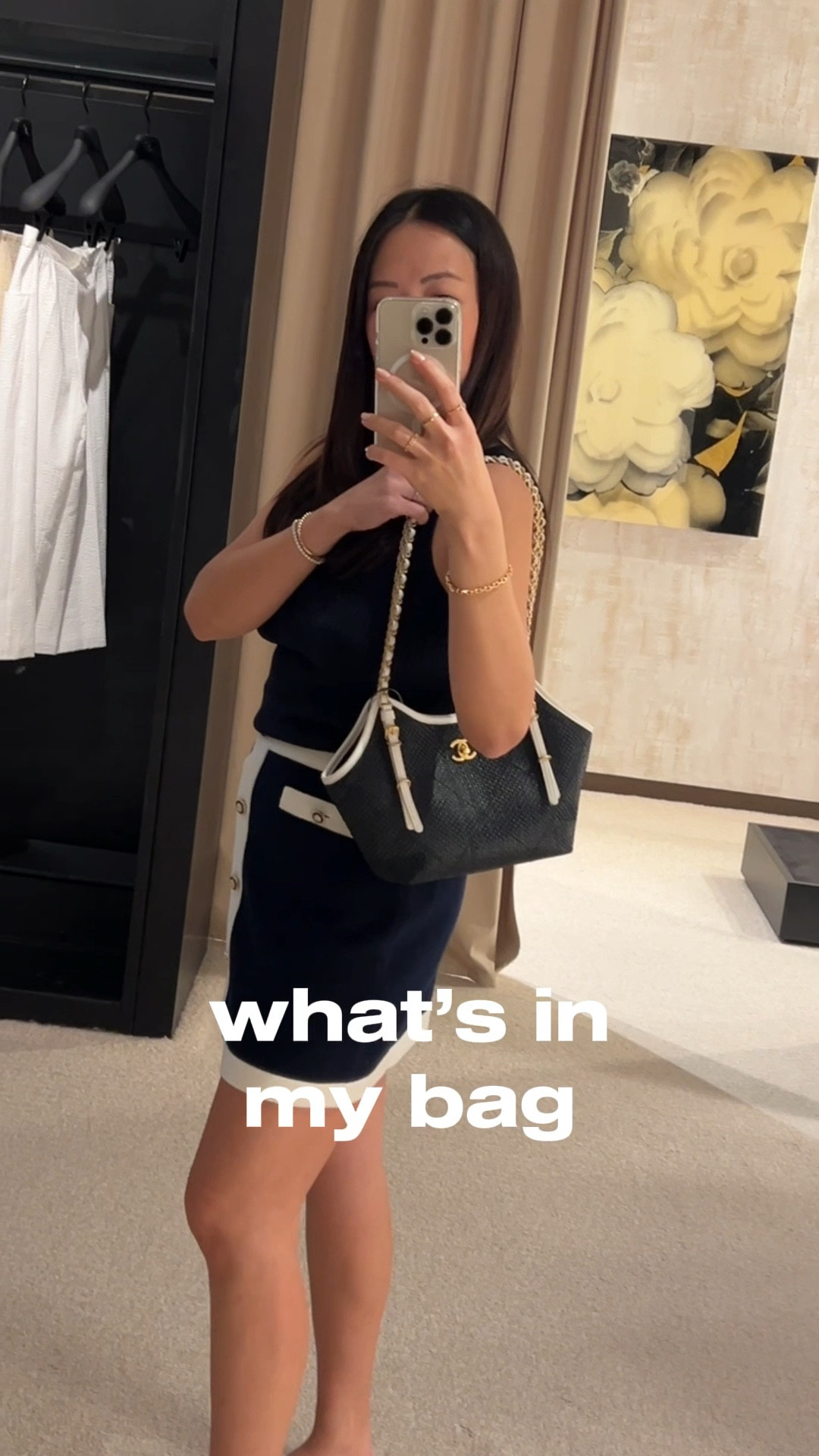 What's in my bag! Sharing a little peek into what I've been carrying in my small shopper. Love this little raffia bag that Andrew got me for Christmas.

@celine scrunchie + mini comb
@welovecoco Denim Hand Cream
mini card case
Rouge Coco Baume Tender Peach
@merit Blotting Paper Case
@charlottetilbury Airbrush Powder
@randco Dart Dtick
@diorbeauty Retractable Brush
Addict Lip Balm 077 Candy
Lip Liner 200 
Rouge Dior On Stage 120 Iconic Rose Lipstick
@lamer Lip Volumizer in Sheer Coral

#LTKWedding #LTKBeauty