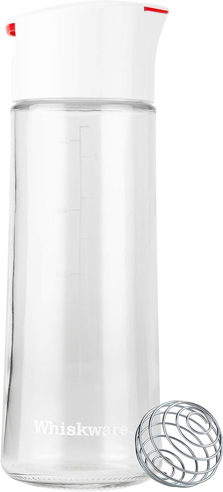 Whiskware Glass BlenderBall Whisk Leak Proof Salad Dressing Shaker Bottle with Auto Closing Lid f... | Amazon (US)
