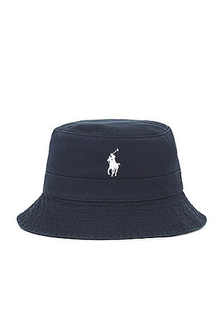 Polo Ralph Lauren Bucket Hat in Black | FWRD 