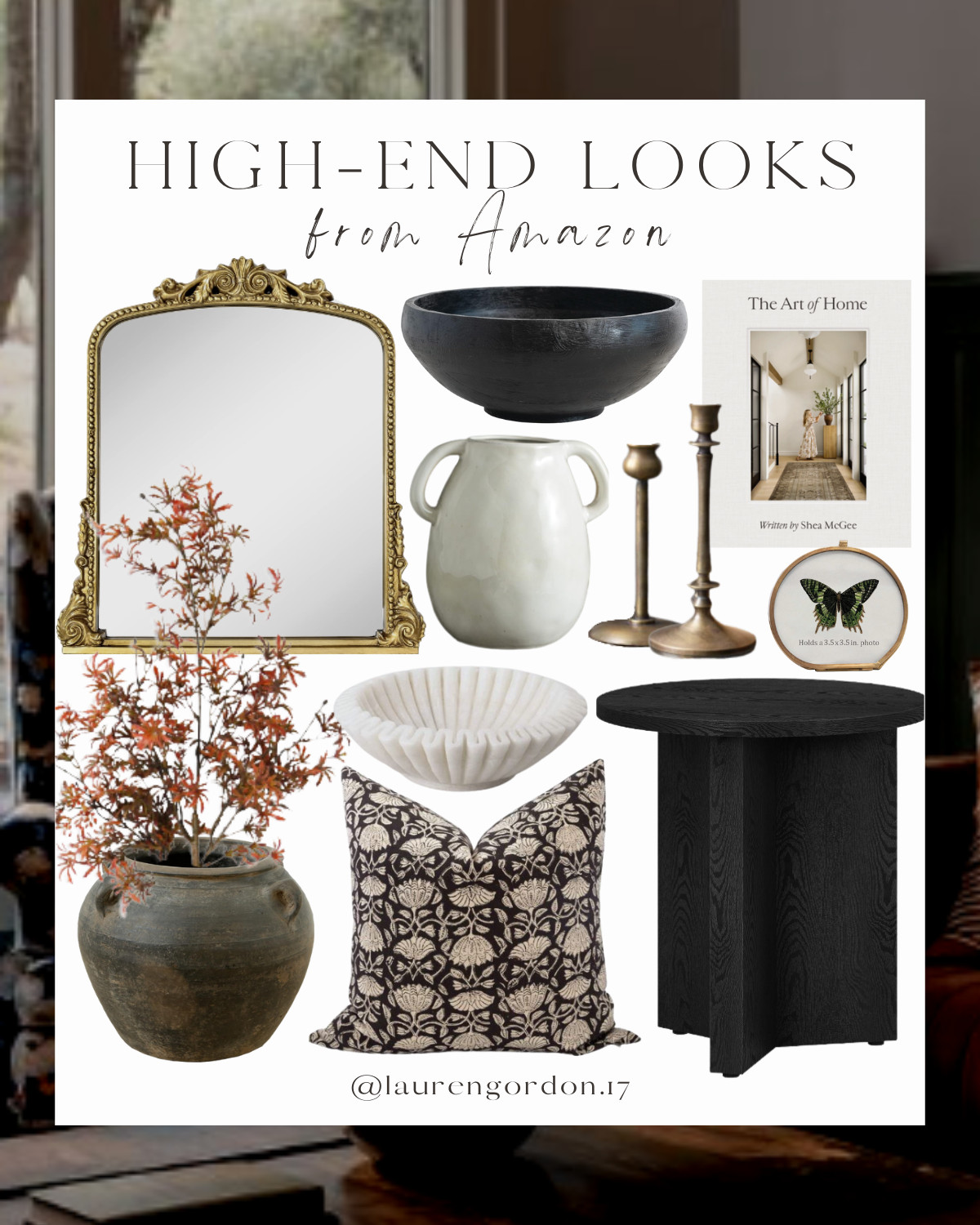 Modern home Decor, vintage mirror, midcentury modern home, marble bowl, coffee table book, The Ar... | Amazon (US)