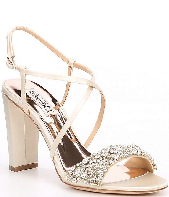mother of the bride block heel shoes