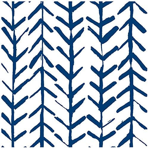 HaokHome 96038-1 Peel and Stick Wallpaper Herringbone Geometric Indigo Blue Removable contactpaper f | Amazon (US)