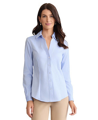 Women's Easy Care Button Up Long Sleeve Blouse | Macy's