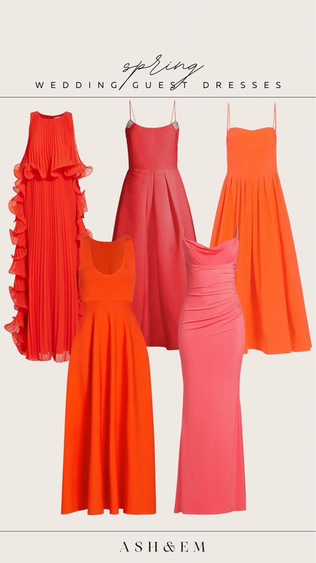 Spring wedding guest dresses - red and orange wedding guest dresses 

#LTKstyletip #LTKwedding #LTKtravel