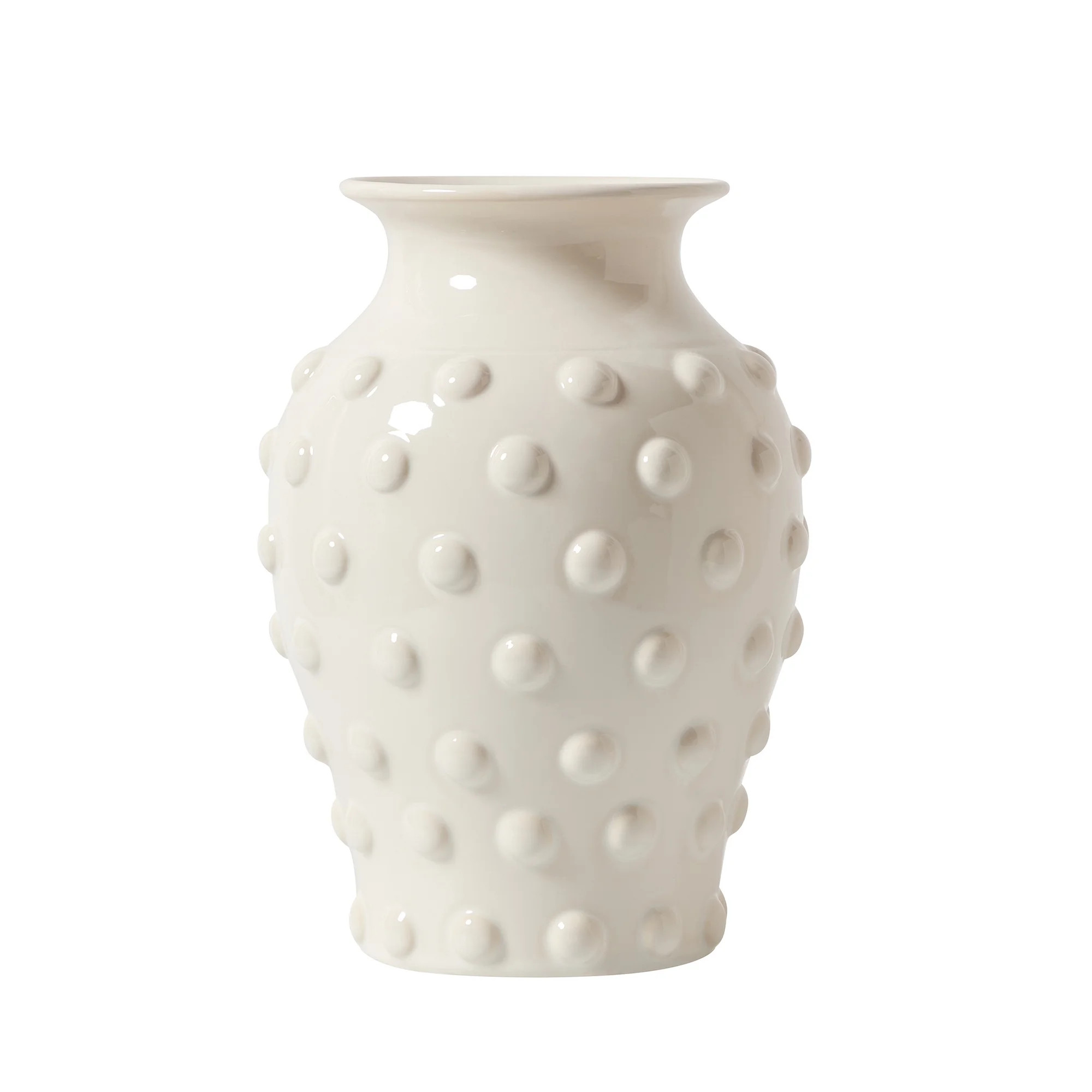 My Texas House 12" White Hobnail Ceramic Vase | Walmart (US)