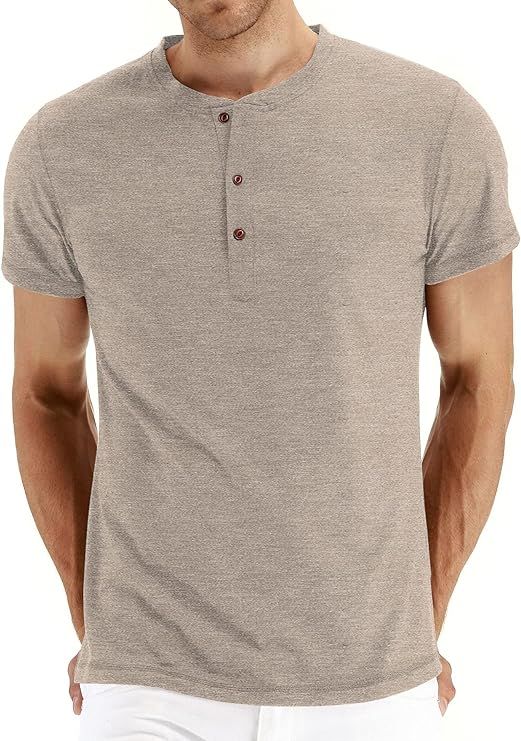 Sailwind Mens Henley Short/Long Sleeve T-Shirt Cotton Casual Shirt | Amazon (US)