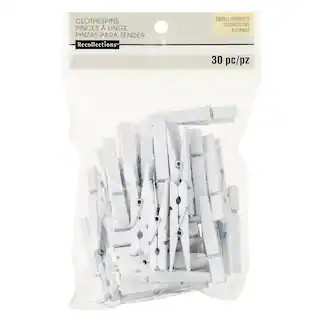 Medium Clothespin Embellishments by Recollections™, White | Michaels Stores