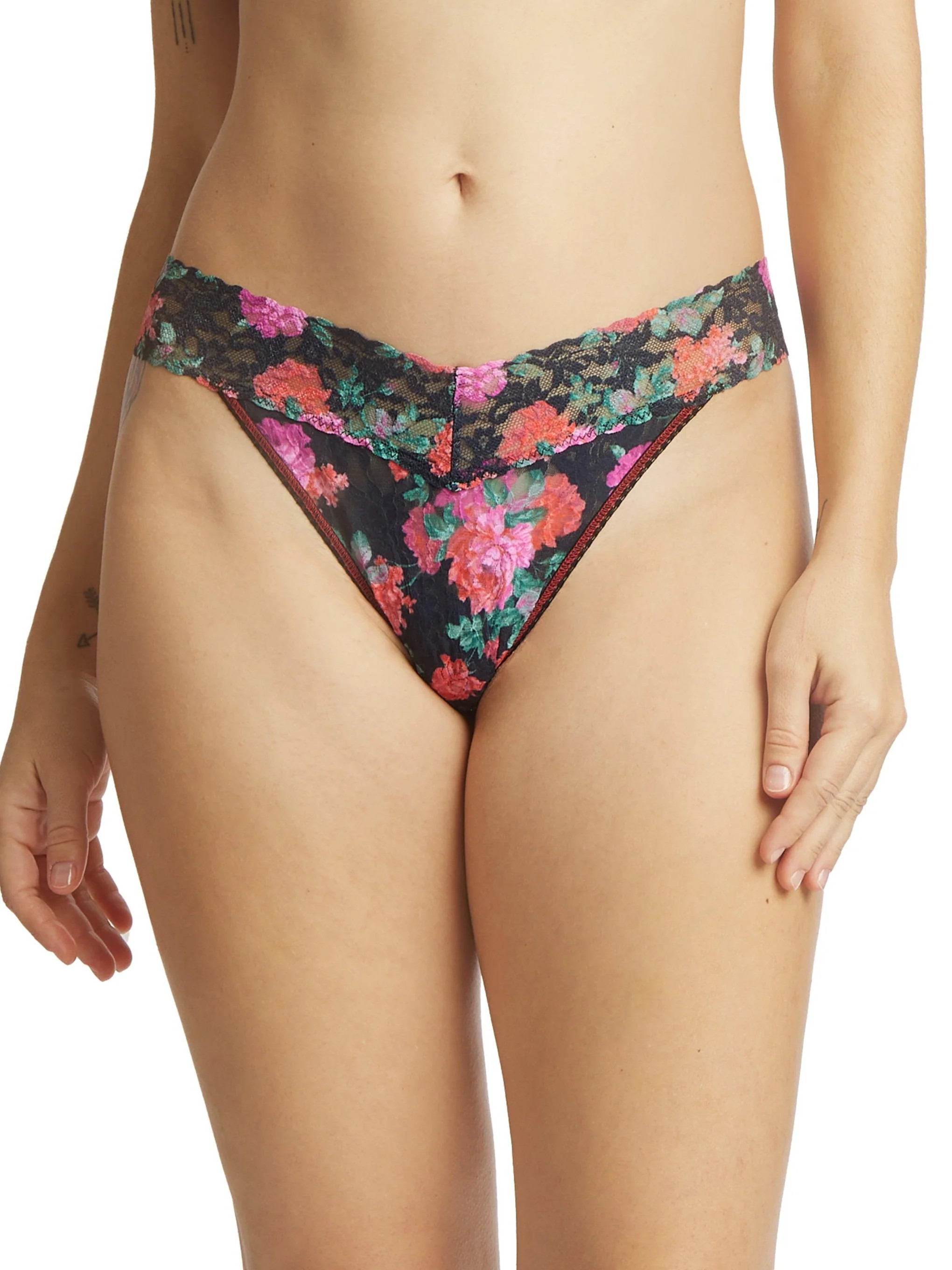 Printed Signature Lace Original Rise Thong Autobiography Sale | Hanky Panky