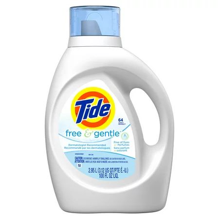 Tide Free & Gentle Non-HE, Liquid Laundry Detergent, 100 Fl Oz 64 loads | Walmart (US)
