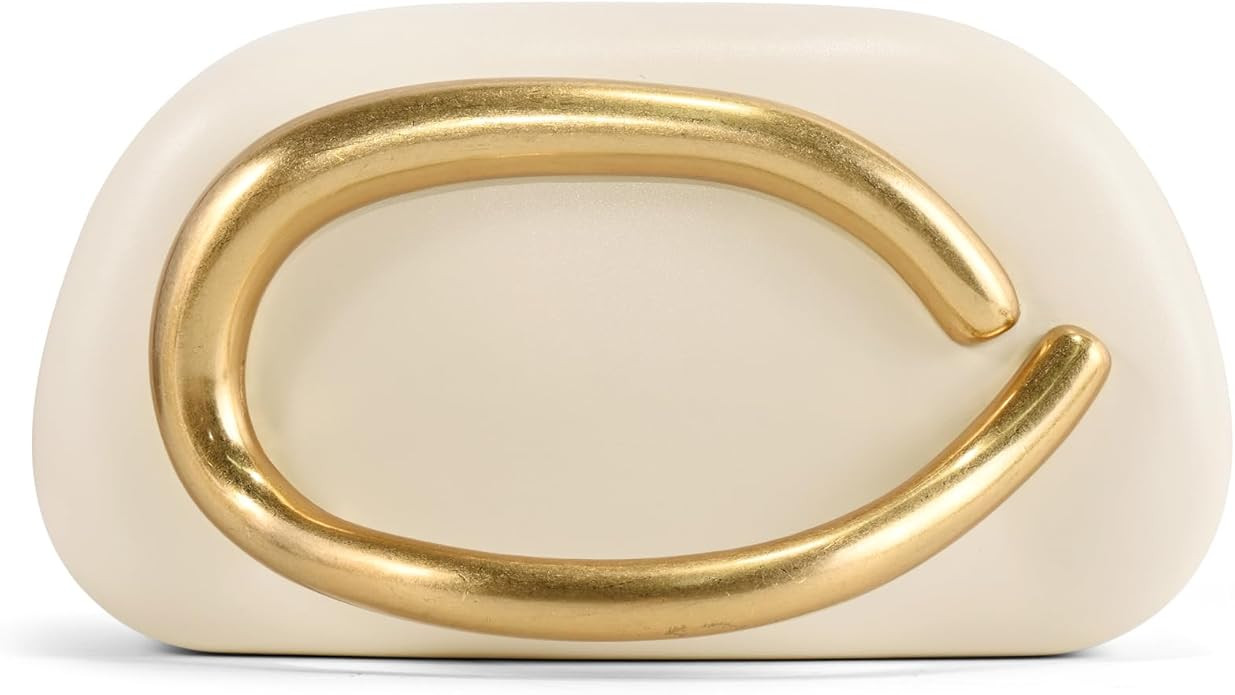 Clutch Purses for Women Formal, PU Leather/Marble Acrylic Evening Bags with Chain, Trendy Metal H... | Amazon (US)