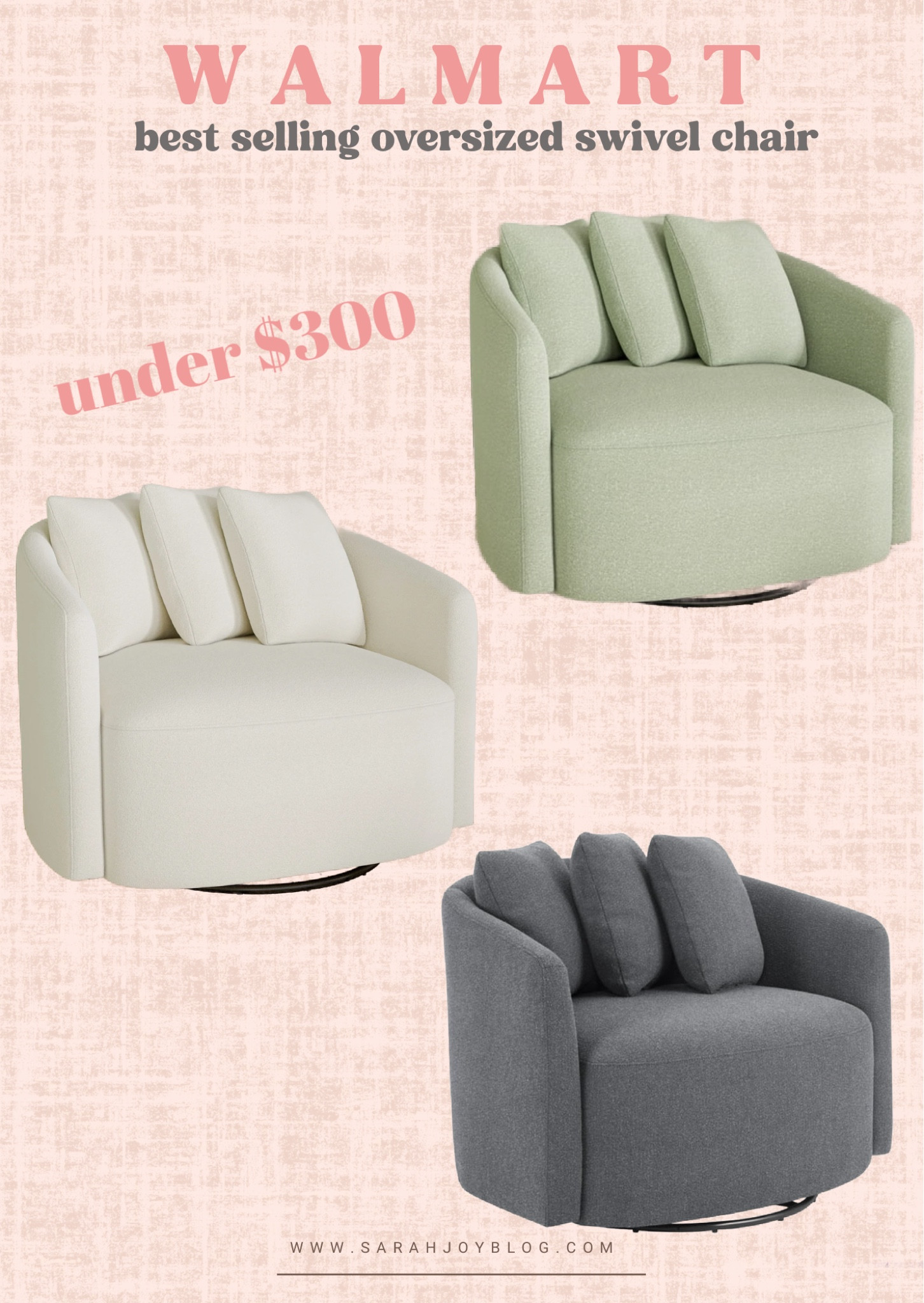 The best selling Walmart swivel chair!! #walmarthome

#LTKStyleTip #LTKHome #LTKSaleAlert