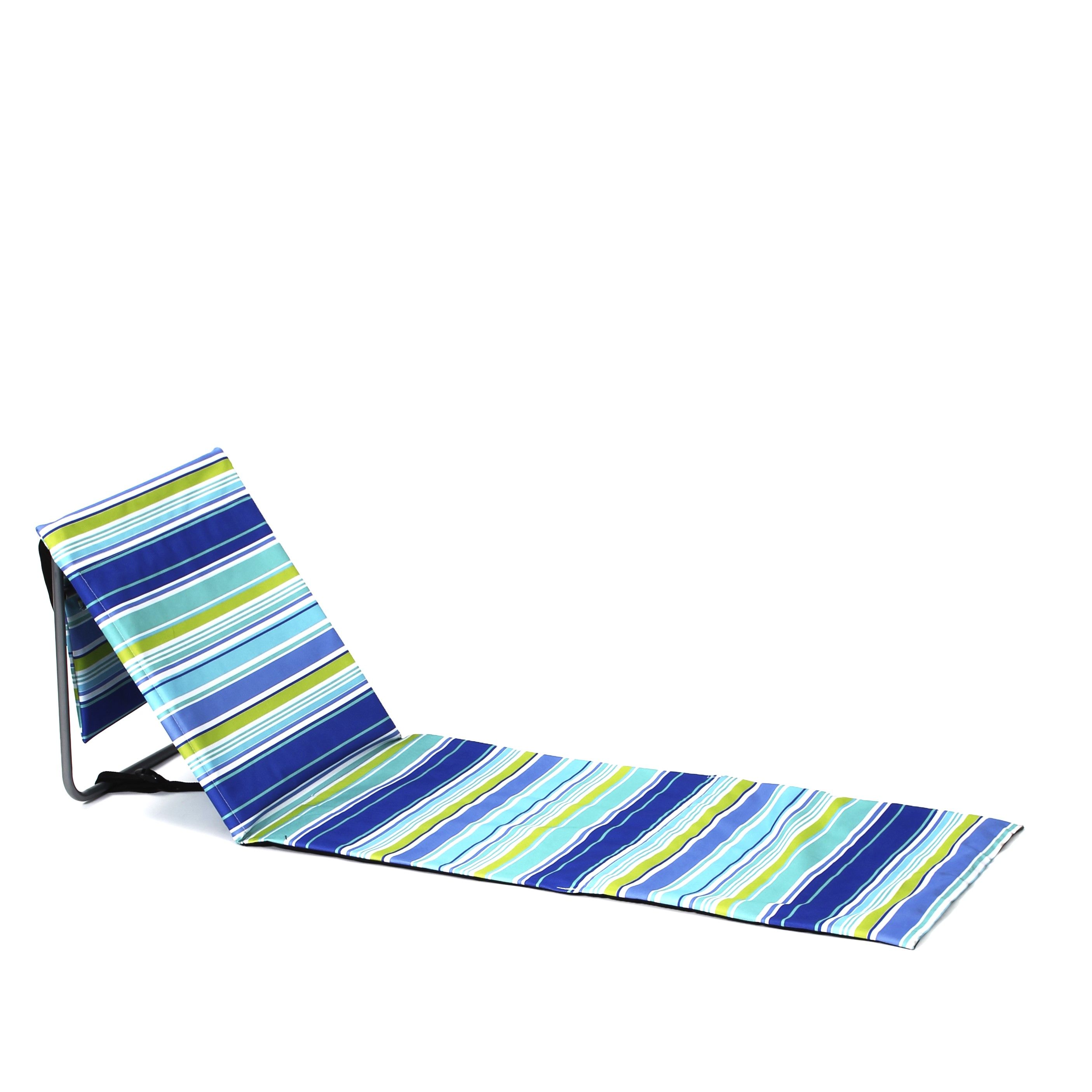 Beach Lounger - Portable Folding Chair - Striped - Walmart.com | Walmart (US)