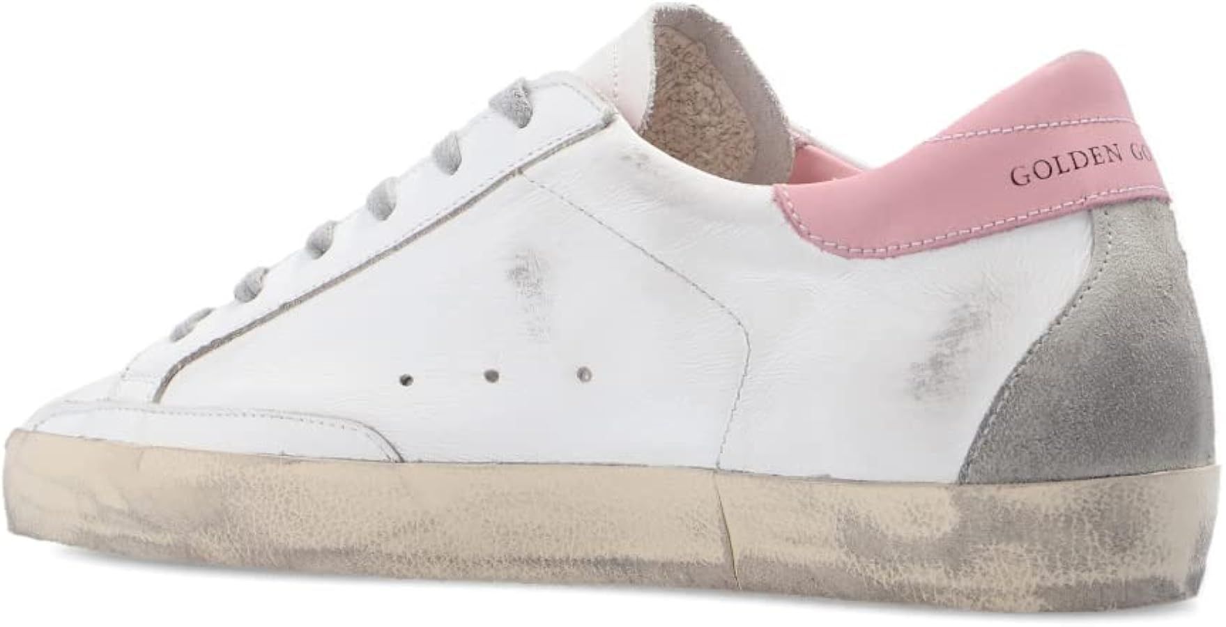 Golden Goose Super Star Low Top Sneaker, White/Ice/Light Pink | Amazon (US)