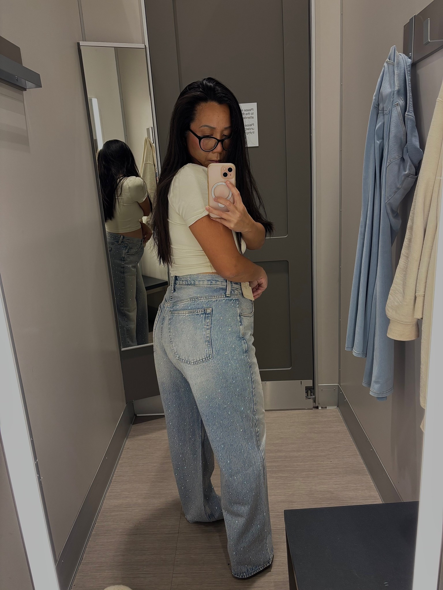 Sparkle jeans for casual but festive holiday events. Wide leg 90s sparkle jeans.

#LTKmomlife #LTKSeasonal #LTKMidsize