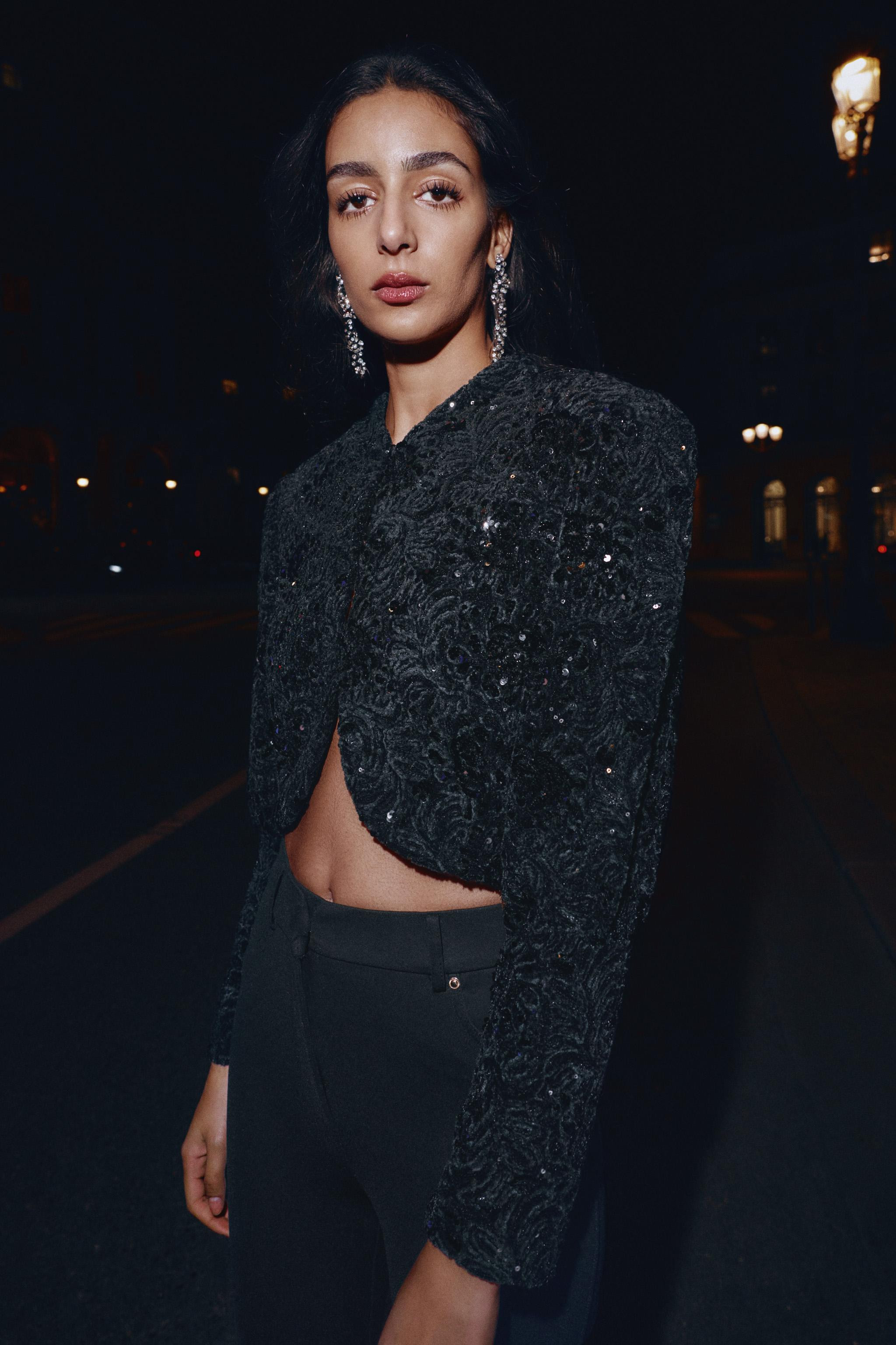 SEQUIN VOLUME SLEEVE JACKET | Zara US