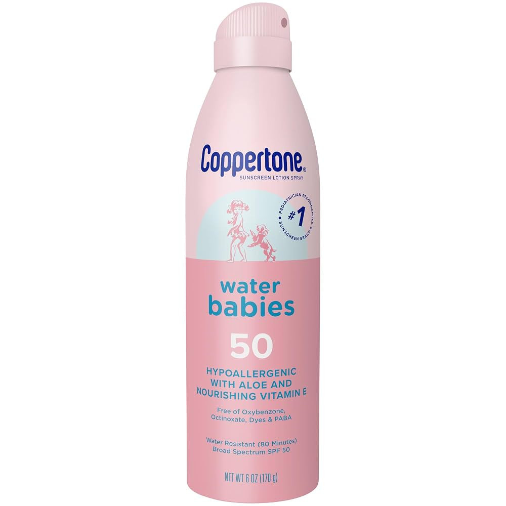 Coppertone WaterBabies Sunscreen Quick Cover Lotion Spray Broad Spectrum SPF 50 (6 Ounce) (Packag... | Amazon (US)