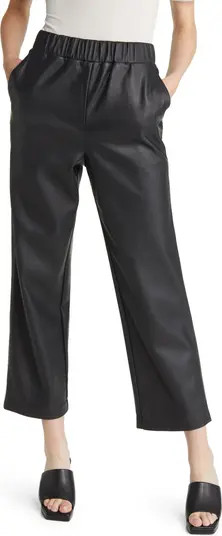 BLANKNYC Elastic Waist Crop Faux Leather Pants | Nordstrom | Nordstrom