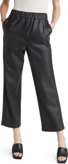 BLANKNYC Elastic Waist Crop Faux Leather Pants | Nordstrom | Nordstrom