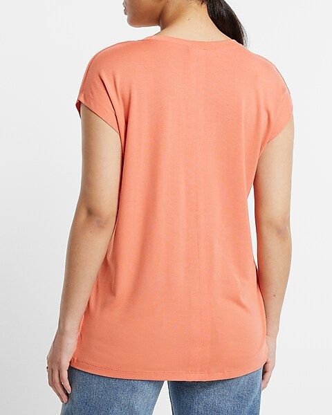 Supersoft Relaxed Scoop Neck Tunic Tee | Express