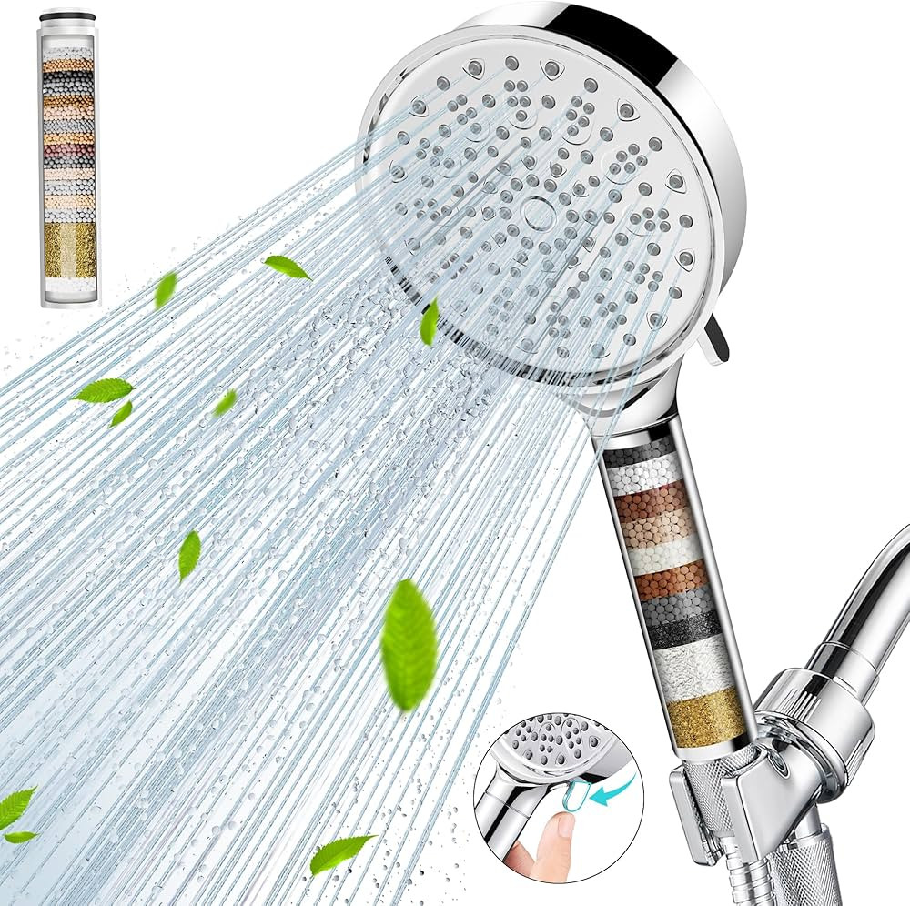 Cobbe Filtered Shower Head with Handheld, High Pressure 6 Spray Mode Showerhead with Filters, Wat... | Amazon (US)