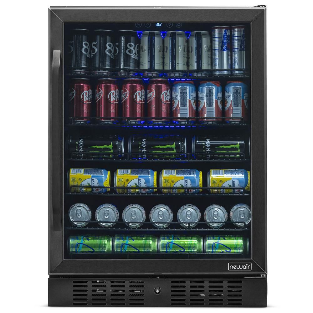 NewAir Single Zone 24 in. 177 (12 oz) Can Built-In Beverage Cooler Fridge with Precision Temp. Co... | The Home Depot