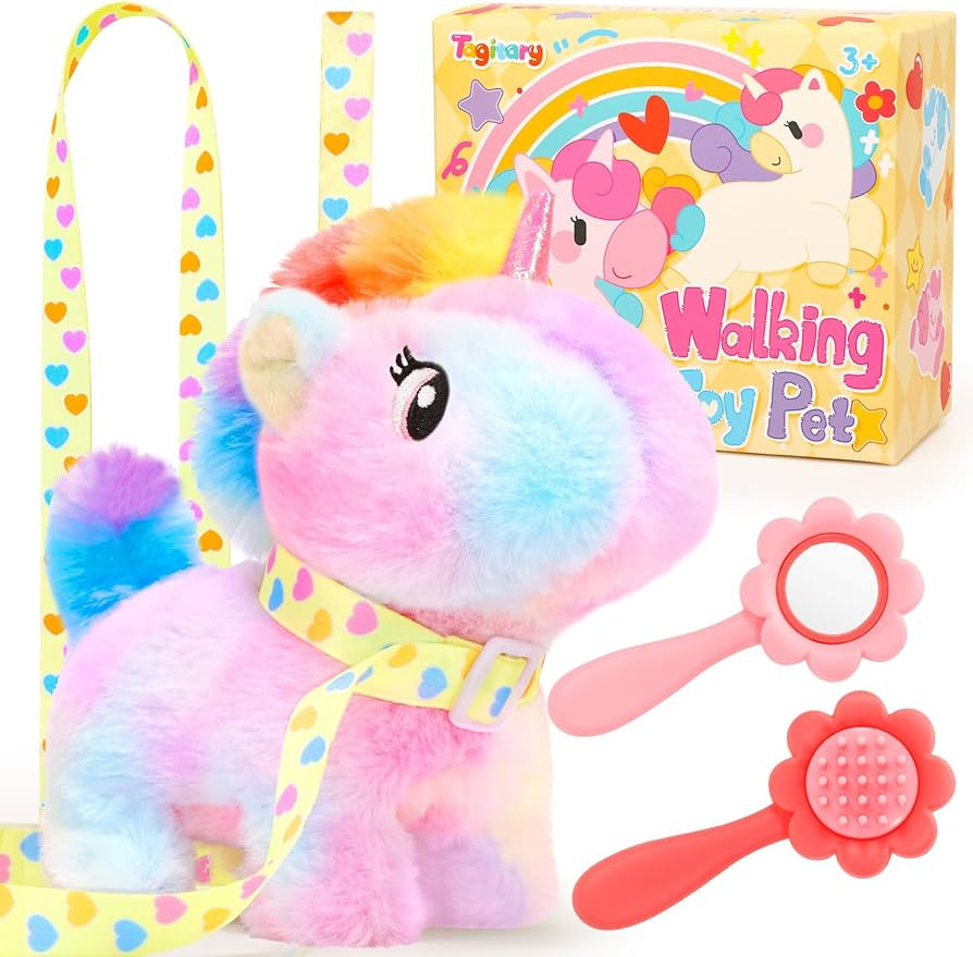 Tagitary Plush Toy Unicorn Stuffed Animal Toys for Kids with Sounds,Walking,Tail Wagging and Head... | Amazon (US)