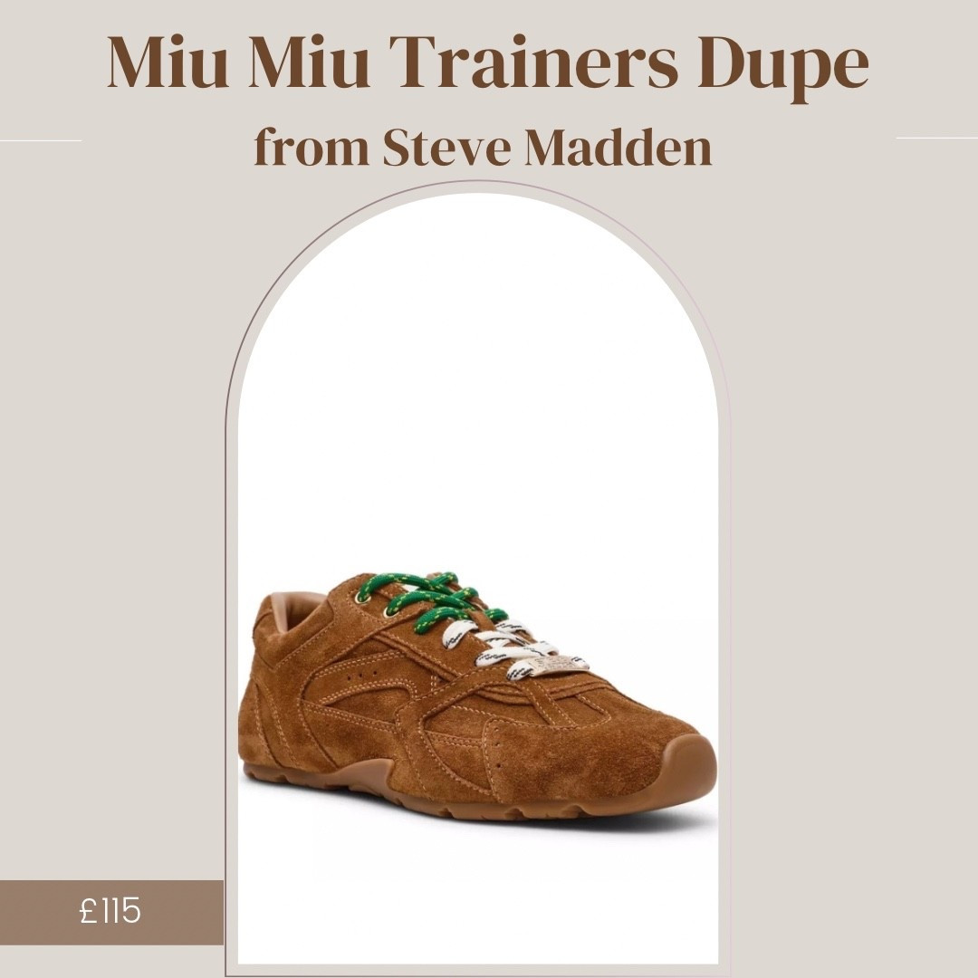 If those dual laced Miu Miu beauties are on your wish list then let me bring these gorgeous Steve Madden trainers to your attention! 

I love how the turquoise laces pop against the tan suede!!! 🩵😍

• Miu Miu • Trainers • Sneakers • Steve Madden • Designer Inspired • City Break • Casual • 

#LTKshoes #LTKstyletip #LTKtravel