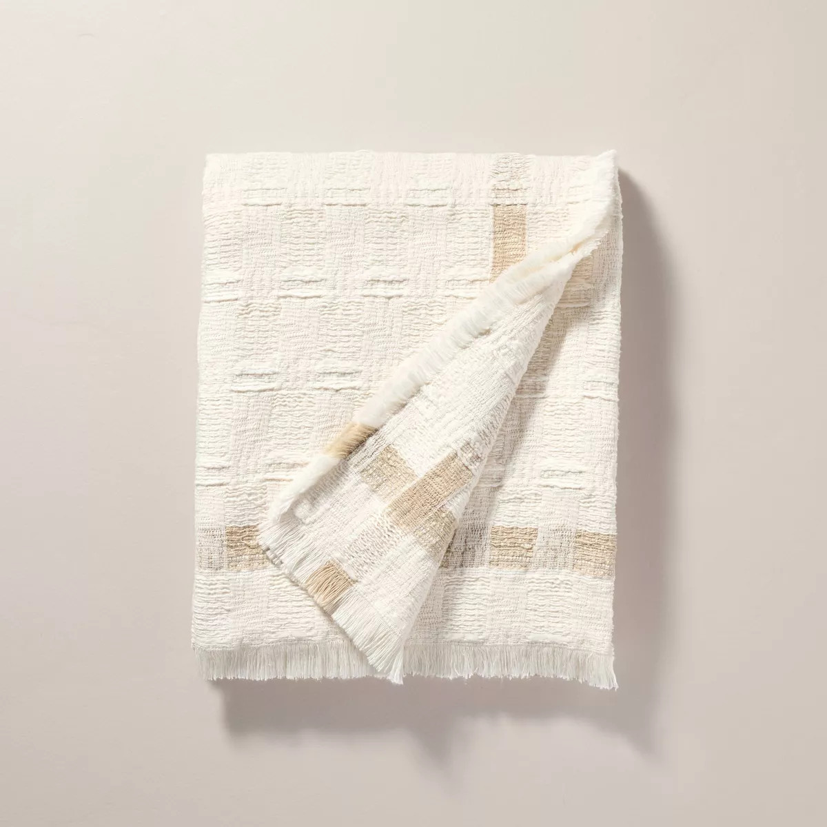 Soft Woven Throw Blanket with Textured Border - Hearth & Hand™ with Magnolia | Target