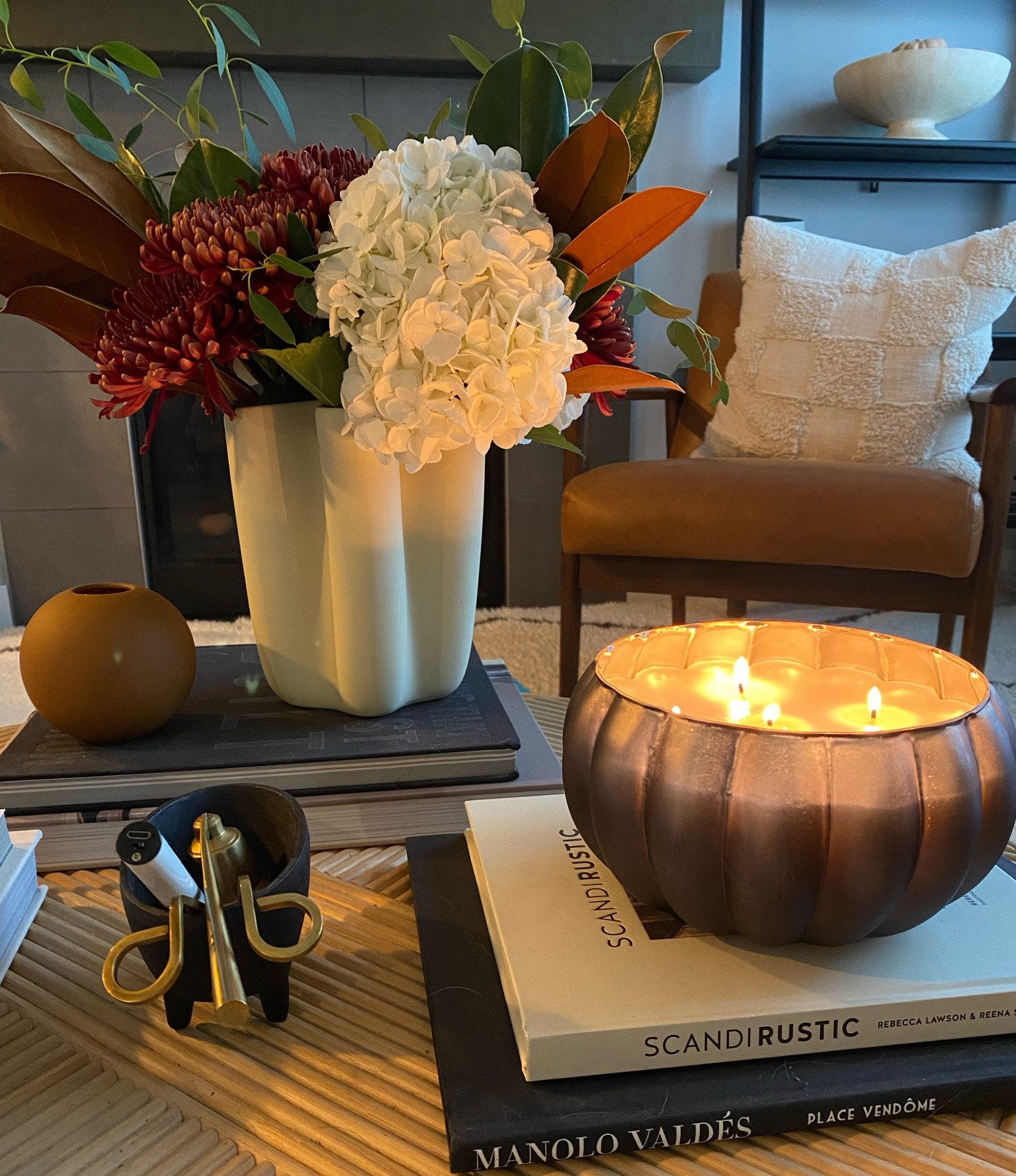 NEW pumpkin vanilla candle on my coffee table rotation and it’s on sale! Limited time savings, so don’t linger! Comes with a gourd shaped lid, so you get a decor piece + candle. 🕯️ #falldecor #fall #coffeetable #coffeetabledecor #coffeetablestyling #coffeetablebooks #livingroomdecor

#LTKSeasonal #LTKGiftGuide #LTKHolidaySale