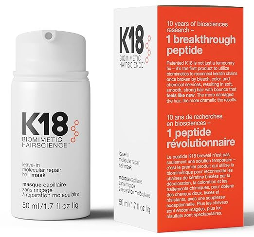 K18 Leave-In Repair Hair Mask Treatment to Repair Dry or Damaged Hair - 4 Minutes to Reverse Hair... | Amazon (US)
