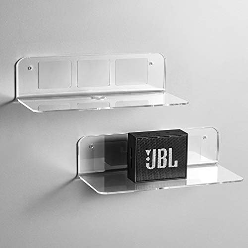 OAPRIRE Floating Shelves Set of 2 with Cable Clips - Easily Expand Wall Space - Acrylic Small Wall S | Amazon (US)