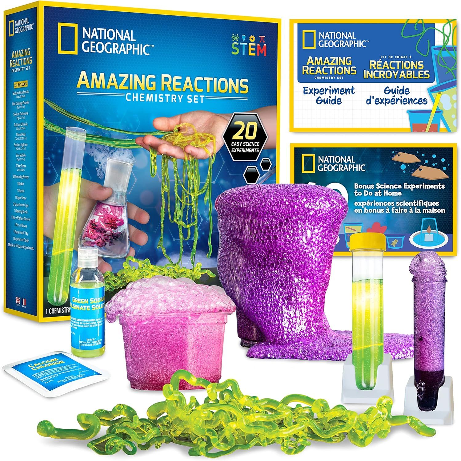 NATIONAL GEOGRAPHIC Chemistry Set for Kids - Chemistry Kit with 20 Science Experiments, Make Glow... | Amazon (CA)