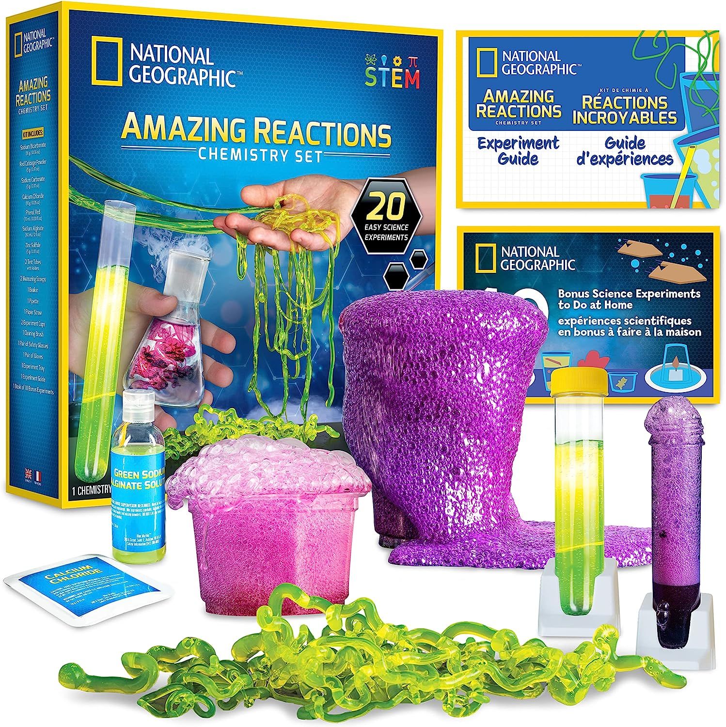 NATIONAL GEOGRAPHIC Chemistry Set for Kids - Chemistry Kit with 20 Science Experiments, Make Glow... | Amazon (CA)